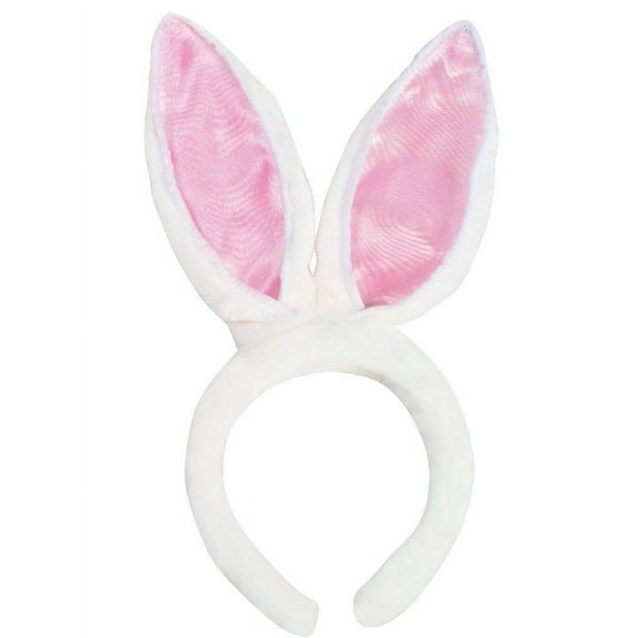 4 pcs Bunny Ears White with Hang Tag kids bunny LED light up headband Pink and Blue