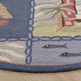 thumbnail image 3 of Safavieh Chelsea Dawson Geometric Wool Area Rug, Blue, 8' x 8' Round, 3 of 11
