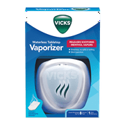 Vicks Waterless Vaporizer with Nightlight, 50 Sq. Ft. Coverage, Includes 5 Scent Pads, V180