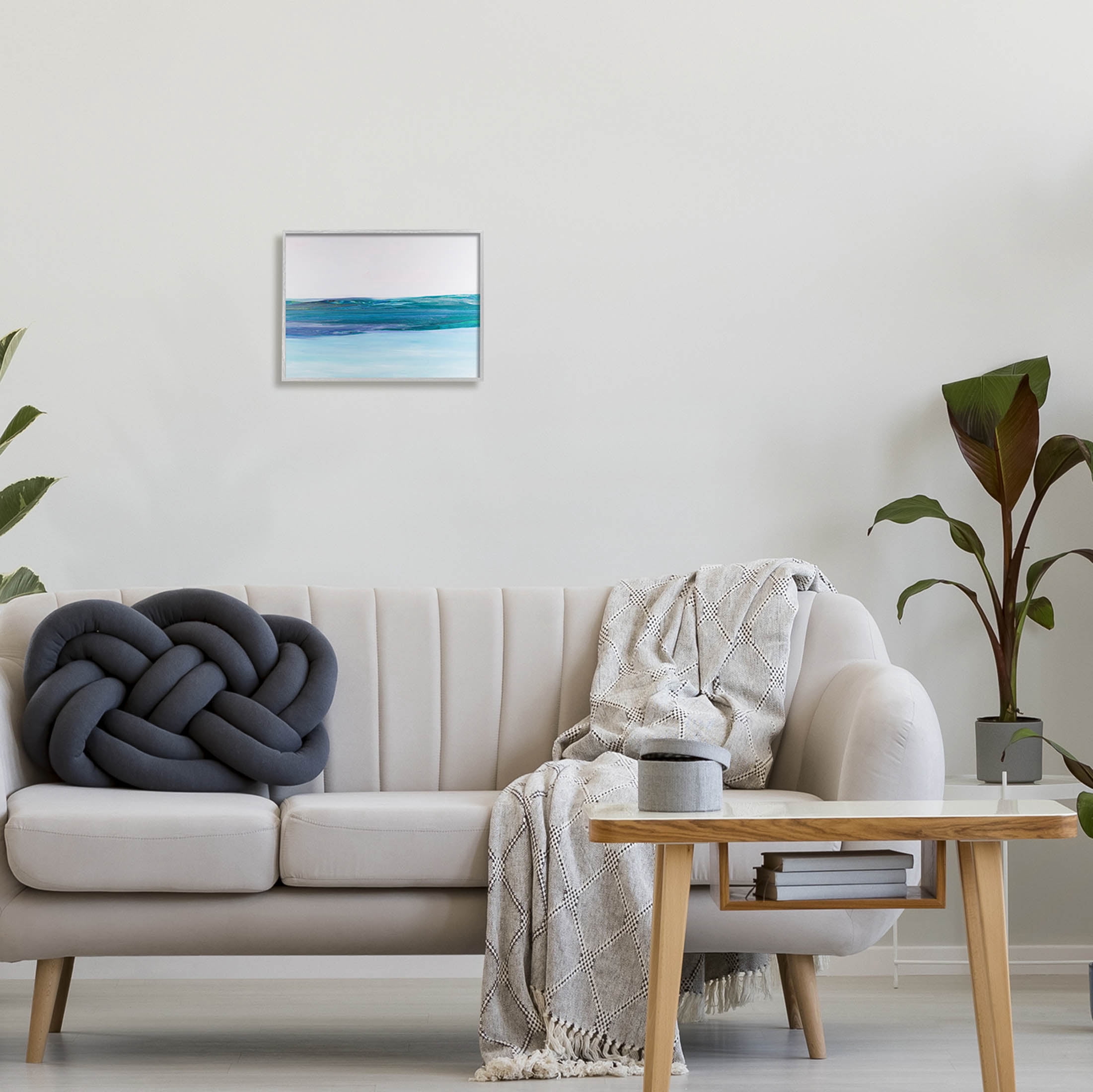 Stupell Industries Fluid Abstract Landscape Composition Graphic Art Gray Framed Art Print Wall Art, Design by Ruth Fromstein