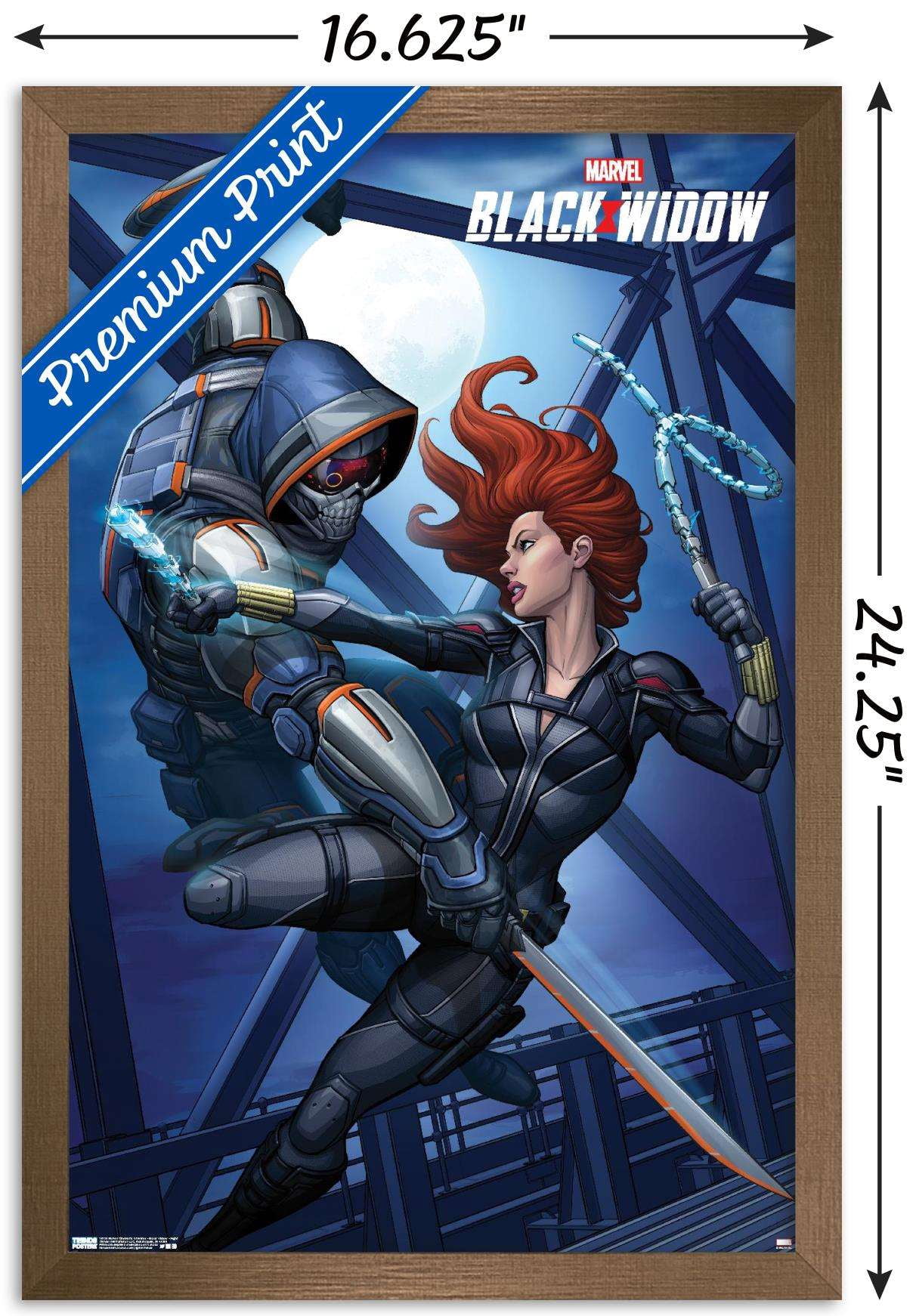 Marvel Cinematic Universe - Black Widow - Fight Wall Poster, 14.725" x 22.375", Framed