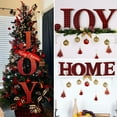 thumbnail image 2 of Christmas Joy Sign Decorations Front Door Wreath Hanging Sign 12 Inch Buffalo Plaid Rustic Wood Letter Ornaments for Christmas Holiday Decor for Home Window Wall Farmhouse Indoor Outdoor, 2 of 7