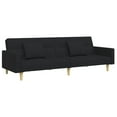 thumbnail image 2 of vidaXL 2-Seater Sofa Bed with Footstool Black Fabric, 2 of 5