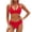 Red, variant on Swimwear Women Two Piece Bathing Suits Bikini Set Swimsuit Swimwear Red S