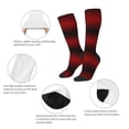 thumbnail image 6 of Easygdp Red Geometric Soccer Socks Sport Knee High Socks Calf Compression Athletic Socks for Men and Women, 6 of 9