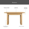 thumbnail image 4 of Better Homes & Gardens Juliet Oval Writing Desk, Light Honey Finish, 4 of 14