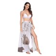 thumbnail image 2 of FORMRS Womens Beach Sarong Semi-Sheer Bikini Wrap Skirt Swimsuit Cover-ups, Light Gray Bears, 2 of 7