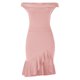 thumbnail image 5 of mfyjkho Vestidos para mujer, Vestido informal de mujer con un hombro descubierto, decoración de perlas, dobladillo con volantes irregulares y estampado de nalgas lisas Vestidos festivos l, 5 of 7