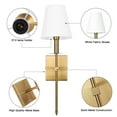 thumbnail image 4 of LamQee 1-Light Wall Sconce with White Fabric Shade - N/A Warm Brass, 4 of 5