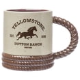 thumbnail image 1 of Silver Buffalo Yellowstone Dutton Ranch Montana Rope - Taza esculpida 3D de cerámica, 20 onzas, 1 of 7