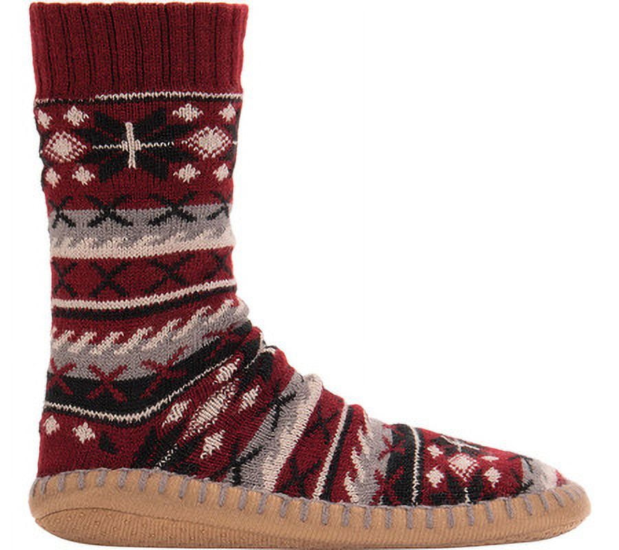 MUK LUKS Cuff Slipper Sock with Anti-Skid Sole - 9271715