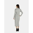 thumbnail image 3 of Time and Tru Women's Mock Neck Top and Midi Skirt Set, 2-Piece, Sizes XS-XXXL, 3 of 4