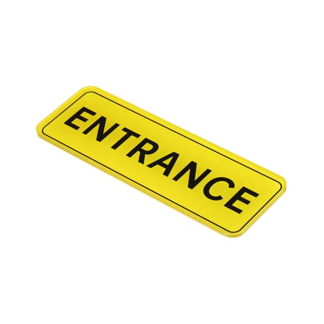 Unique Bargains 6'x2' ENTRANCE Sign Acrylic Self Adhesive Door Sticker Wall Sign Yellow