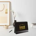 thumbnail image 4 of PATLOLLAV Small Desk Calendar 2025-2026,Jan.2025 to Jun. 2026 Floral Desktop Standing Calendar, Horizontal Gold Coils Binding Calendar 9.8x 5.7" Monthly Flip Schedule for Office Classroom, 4 of 5