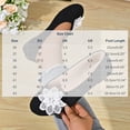 thumbnail image 3 of Miluxas Flats for Women Dressy Flowers Decorative Closed Toe Flats Comfortable Light Faux Suede Slip On Ballet Flats Black 9(42), 3 of 8