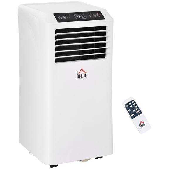 8,000 BTU Portable Air Conditioner for Rooms up to 350 Sq.Ft, 4-in-1 AC with Cooling, Dehumidifier, Fan & Sleep Mode, High/Low Speed, Remote Control, White