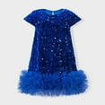 thumbnail image 2 of eczipvz Girls Sequin Dress A Line Sparkly Sleeveless Wedding Gown Party Dresses for Girls Size 18-24 Months, 2 of 7