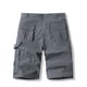 thumbnail image 5 of pstuiky Pantalones cortos para hombre, Pantalones cargo para hombre, de color liso, a la moda, con bolsillos laterales, cintura abotonada y múltiples bolsillos., 5 of 5