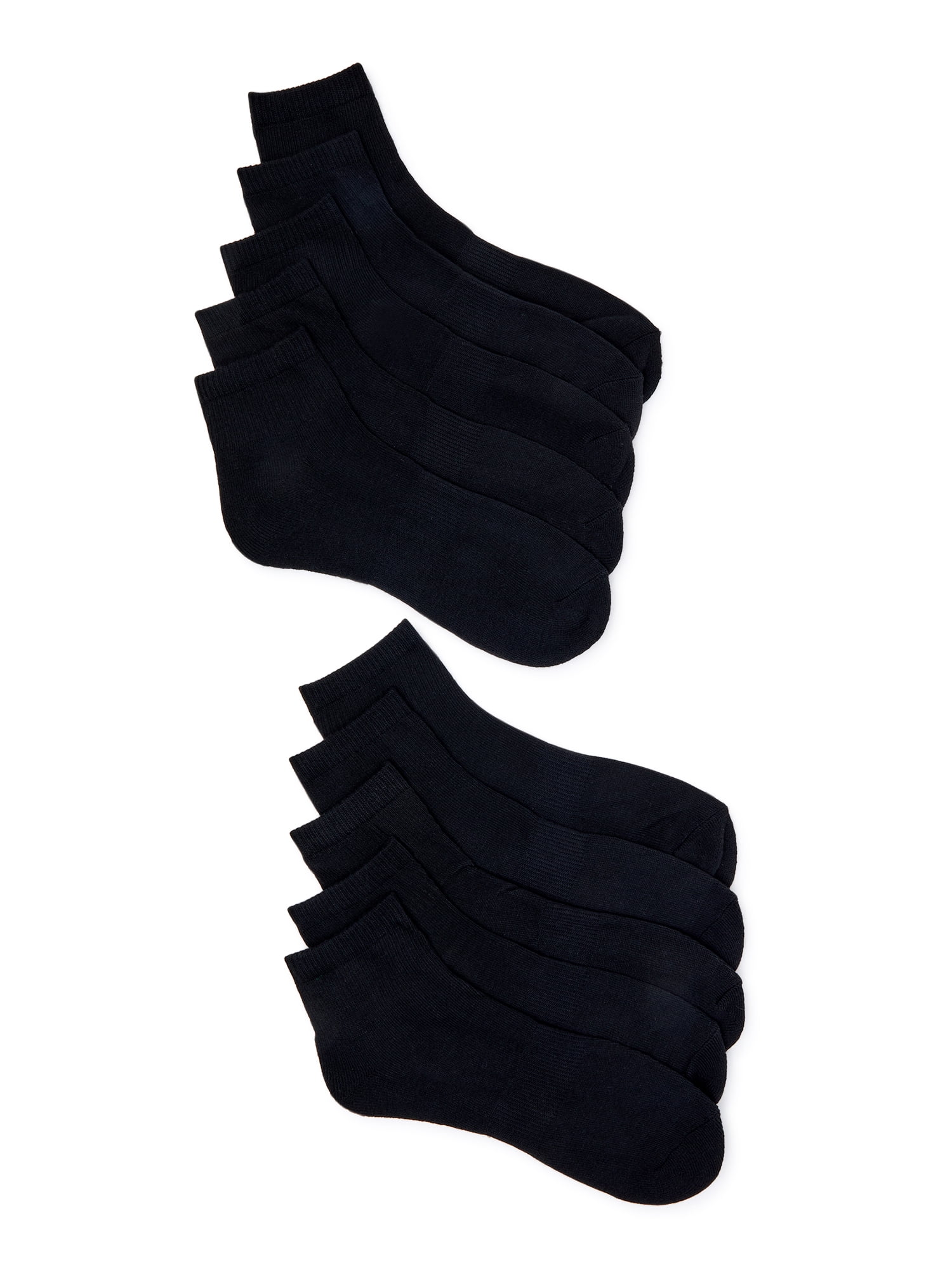 Athletic Works Women's Ankle Socks with Cushion and Arch Support, 10-Pack, Size 4-10