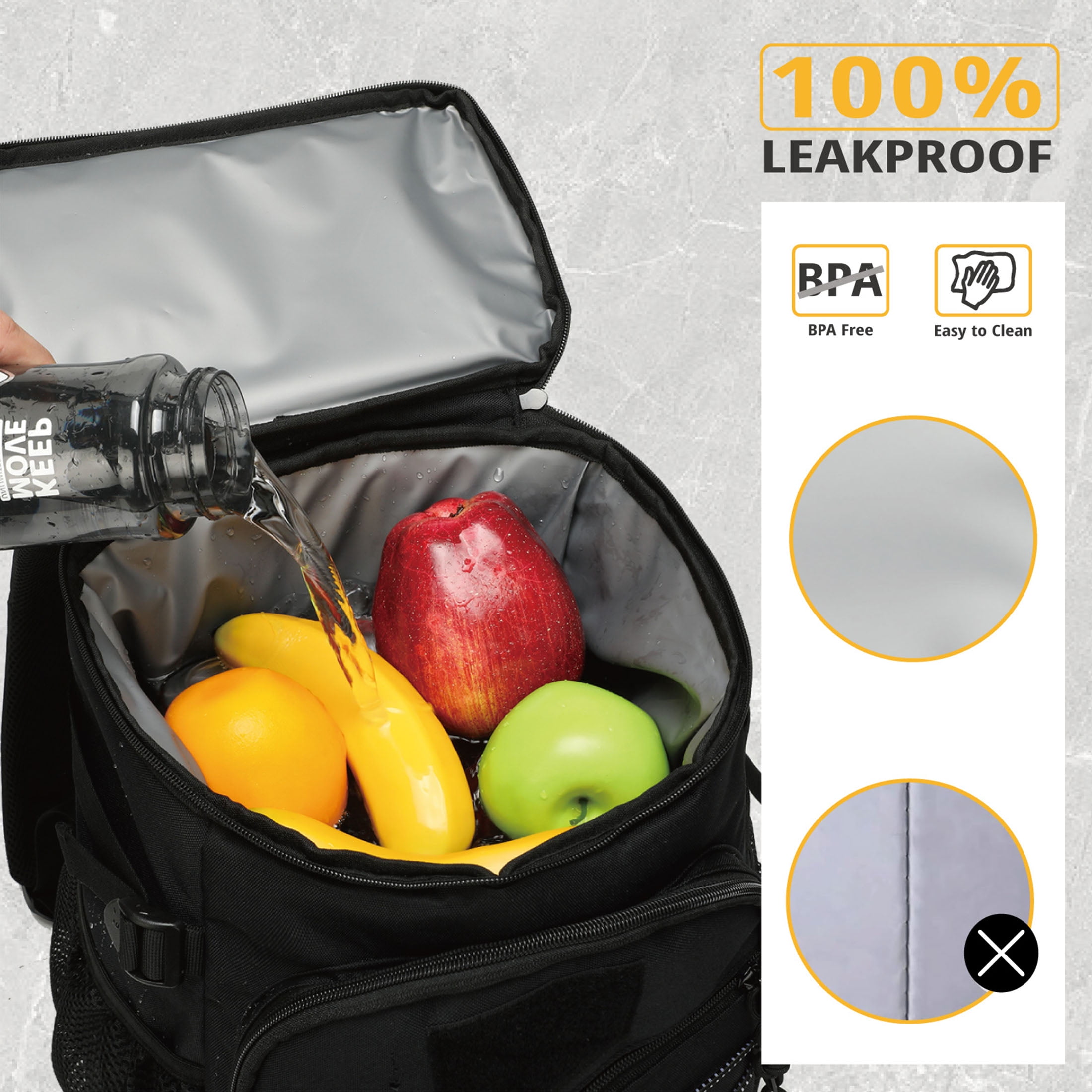 Backpack Cooler for Men, 25L Cooler Backpack Insulated LeakProof, Heavy Duty Lunch Bag