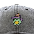 thumbnail image 2 of Dalix Sorcerer Frog Embroidered Cap Cotton Baseball Cute Cool Dad Hat Womens in Washed Black, 2 of 5