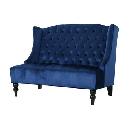 Leora Tufted Wing Back Loveseat (Best Blue Wing Teal Call)