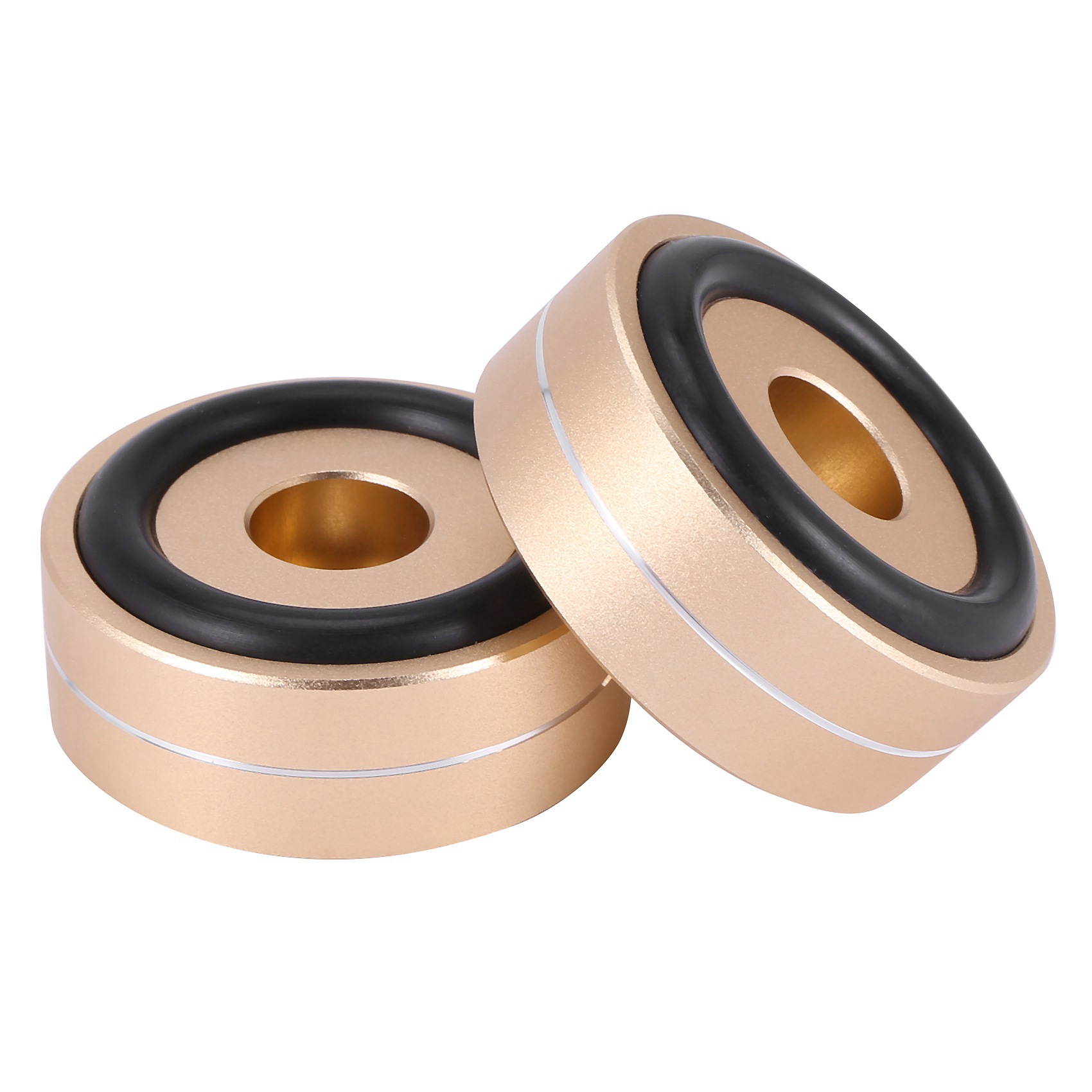 8PCS Turntable Isolation Feet Pads Aluminum Speaker Spikes Stand Foot Cones Base Mat for Audio Sound Amplifier