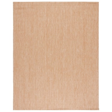 SAFAVIEH Courtyard Finnian Solid Indoor/Outdoor Area Rug, Natural/Cream, 10' x 14'
