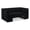 Black, variant on Meridian Furniture Henson Saddle Velvet Loveseat
