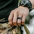 thumbnail image 4 of Silicone Wedding Rings Mens, Breathable Design Silicone Rings for Men, Edge Rubber Wedding Engagement Bands Comfort for Workout, 8mm Wide-2.5mm Thick - SIZE 12, 4 of 6