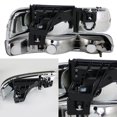 thumbnail image 2 of AKKON - 4 Pieces Combo For 1999-2002 Sivlerado 00-06 Suburban Tahoe Headlights Front Lamps + Bumper Signal Lights LH+RH Pair, 2 of 5