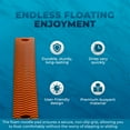 thumbnail image 4 of VOS Poseidon Water Pad/Foam Pool Noodle for Swimming and Floating - 2 Pc Pk | Foam Pad, Pool Floats, Lake Floats | Amber Sun Orange, 4 of 5