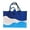 Blue, variant on Color blocksed mountain peaks handbag, felt handbag, commuting shoulder bag, Crossdbody bag