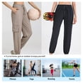 thumbnail image 2 of TFixol Pantalones cargo sueltos para mujer, bolsillos con cordón, elásticos, de secado rápido, para correr, fitness, 2 of 8