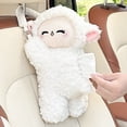 thumbnail image 5 of Yvsxxv Car Tissue Holder, Cute Lamb Tissue Box Cover Hanging Plush Paper Storage Holder Napkin Box Tissue Dispenser for Home Office Car Decoration, 5 of 7