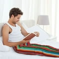 thumbnail image 5 of Bixox Men's Mexican Serape Blanket Stripes Patterned Pajama Pants with Pockets Lounge Clothes for Home, 5 of 5