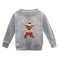 thumbnail image 4 of PMVFHDE Chandail à Capuche Grande Taille pour Enfants Automne et Hiver à Manches Longues Imprimé Col Rond pour Garçons et Filles Manteau à Capuche Chaud Mode Filles, Gris, 9-10 Ans, 4 of 4