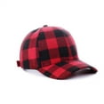 thumbnail image 4 of ZHOGXU Baseball Cap For Women And Men Plaid Print Wide Brim Adjustable Comfortable Fashion Hat For Outdoor Sports And Casual Daily Wear Red One Size, 4 of 6