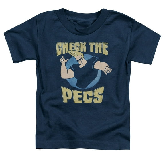 Johnny Bravo - Check The Pects - Toddler Short Sleeve Shirt - 3T
