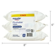 (8 pack) Equate Flushable Wet Wipes, Fragrance Free, 144 Wipes, 3 Pack