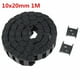 1M 1000mm (40'') Noir Long Câble en Nylon Porte-Câbles 10x20mm R28 – image 1 sur 8
