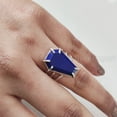 thumbnail image 5 of Coffin Lapis Lazuli Ring, Natural Afghani Lapis Ring, September Birthstone Ring, Womens Ring, Coffin Ring, 925 Sterling Silver, Christmas, Handmade, Statement Jewelry, Coffin Shape Gemstone Ring, 5 of 6