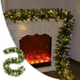 thumbnail image 1 of KER Luminaires Illuminés 9.0 Pieds Vigne Verte Réaliste, Parfait pour Intérieur et Extérieur, Cheminée Murale, 1 of 7