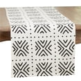 thumbnail image 1 of Saro Lifestyle Chemin de Table en Mudcloth 16 x 72 Po. Blanc, 1 of 1