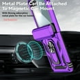 thumbnail image 5 of For Samsung Galaxy Z Flip 7 Case Heavy Duty Military Grade Protection,Camera Lens Slide Protection & 360°Rotate Magnetic Car Mount Holder Kickstand Rugged Shockproof Drop Hard Shell,Purple, 5 of 9