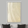 thumbnail image 3 of IDEA4WALL Framed Canvas Print Tan Duotone Paint Stroke Landscape Abstract Shapes Wall Art Modern Art Decorative Illustrations Bohemian Relax/Calm for Living Room, Bedroom - White 16"x24", 3 of 5