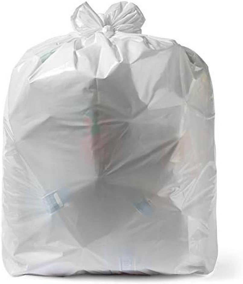 20 - 30 Gallon Trash Bags (PACK OF 200) Linear Low Density Bright White Garbage Bags by Aluf Plastics - Great for Home, Kitchen, Bathroom, Hospitality, Healthcare, Office, and more