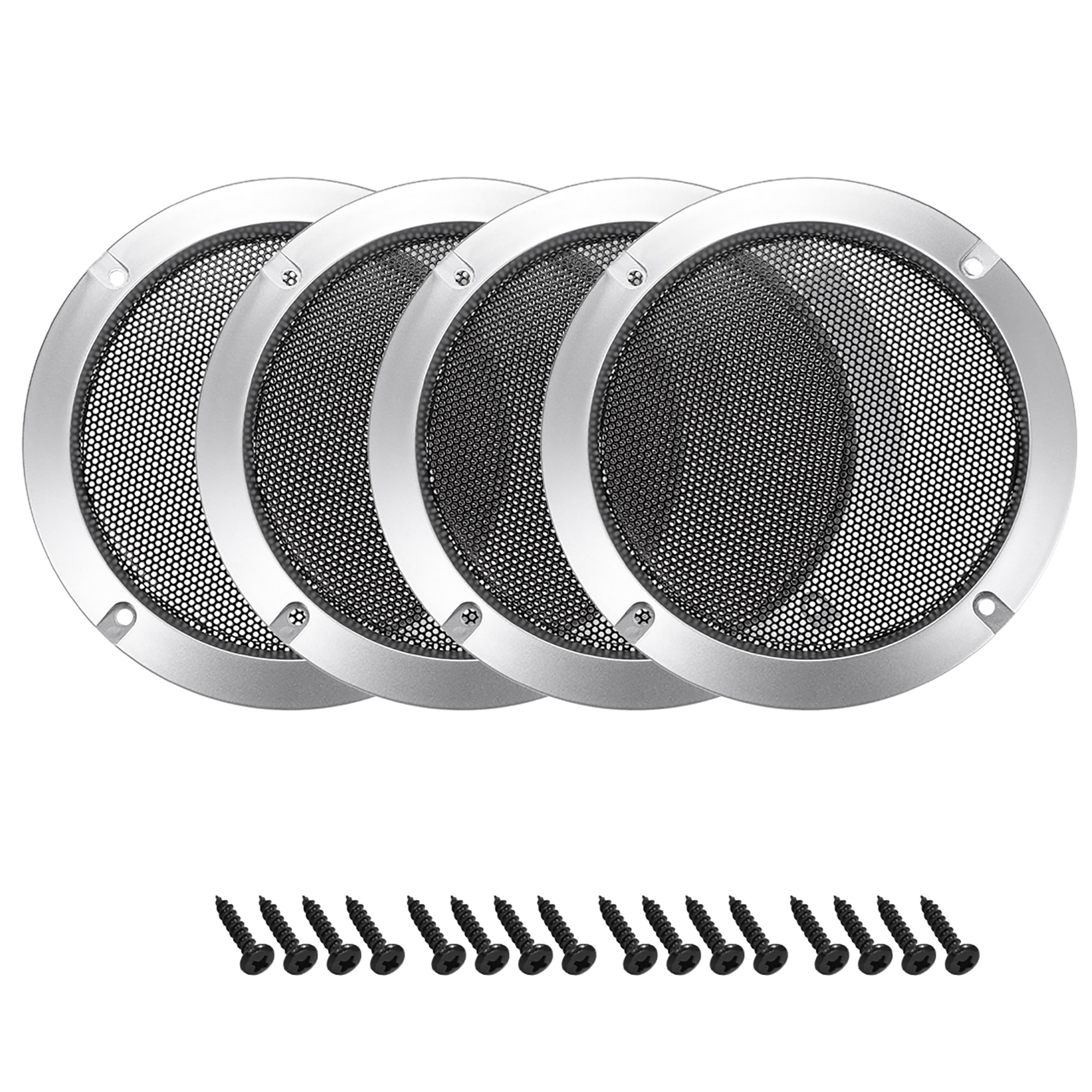 4pcs 4\" Speaker Grill Mesh Decorative Circle Woofer Guard Protective