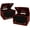 Cherry, variant on Electrohome Kingston 7-in-1 Vintage Vinyl Record Player Stereo System with 3-Speed Turntable, Bluetooth, AM/FM Radio, CD, Aux In, RCA/Headphone Out, Vinyl/CD to MP3 Recording & USB Playback - 2 PACK