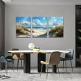 thumbnail image 5 of Wall Art For Living Room Canvas Wall Decor For Bedroom Bathroom Decorations Blue Ocean Beach Wall Painting Sea Wave Wall Pictures Artwork for office Modern Home Decor Ready To Hang 3 Piece, 5 of 6